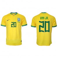 Koszulka piłkarska Brazylia Vinicius Junior #20 Strój Domowy MŚ 2022 tanio Krótki Rękaw